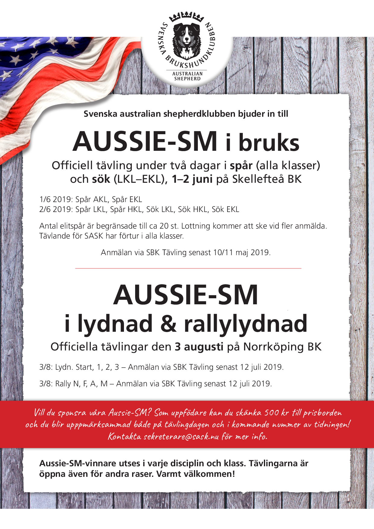 Annons Aussie SM 2019