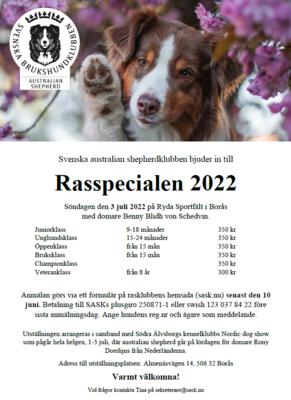 Inbjudan Rasspecial 2022