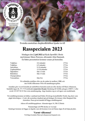 Inbjudan Rasspecial 2023