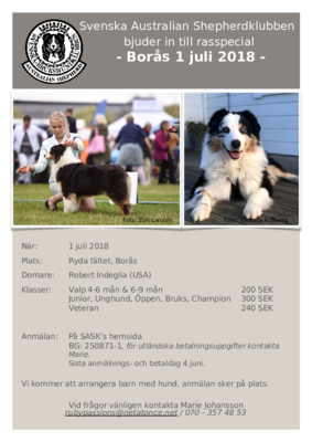 Annons Rasspecial 2018