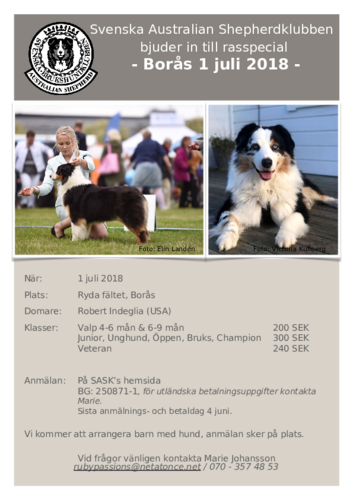 Annons Rasspecial 2018